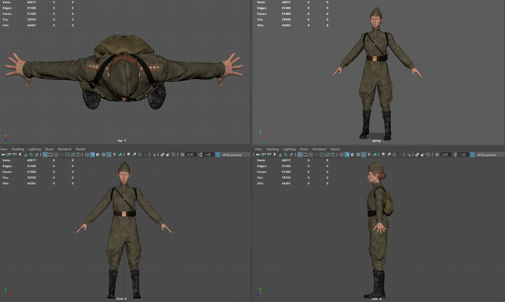 SNIPER WOMAN 3D model_11