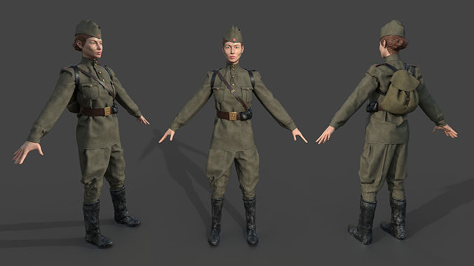 SNIPER WOMAN 3D model