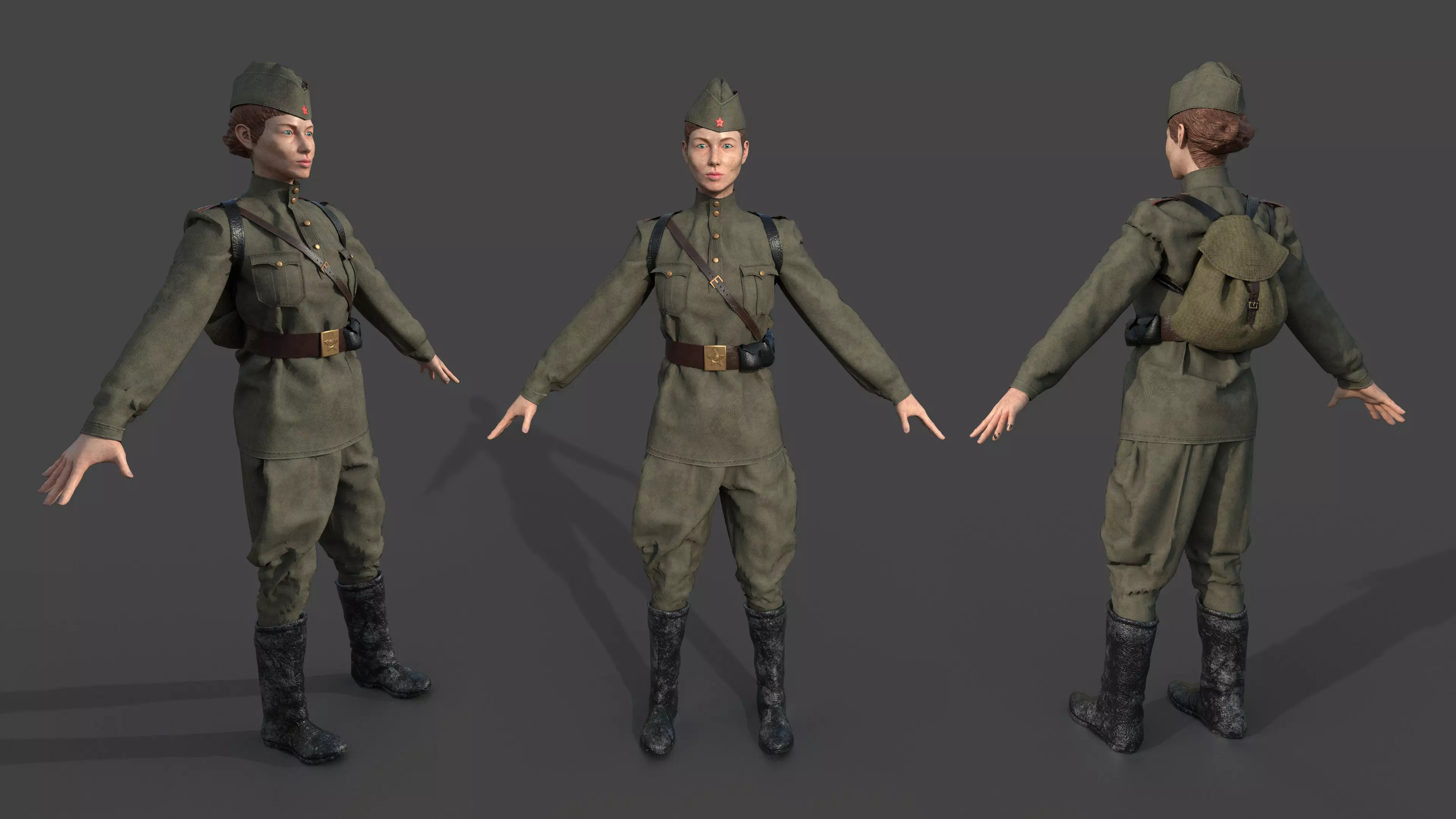 SNIPER WOMAN 3D model_0
