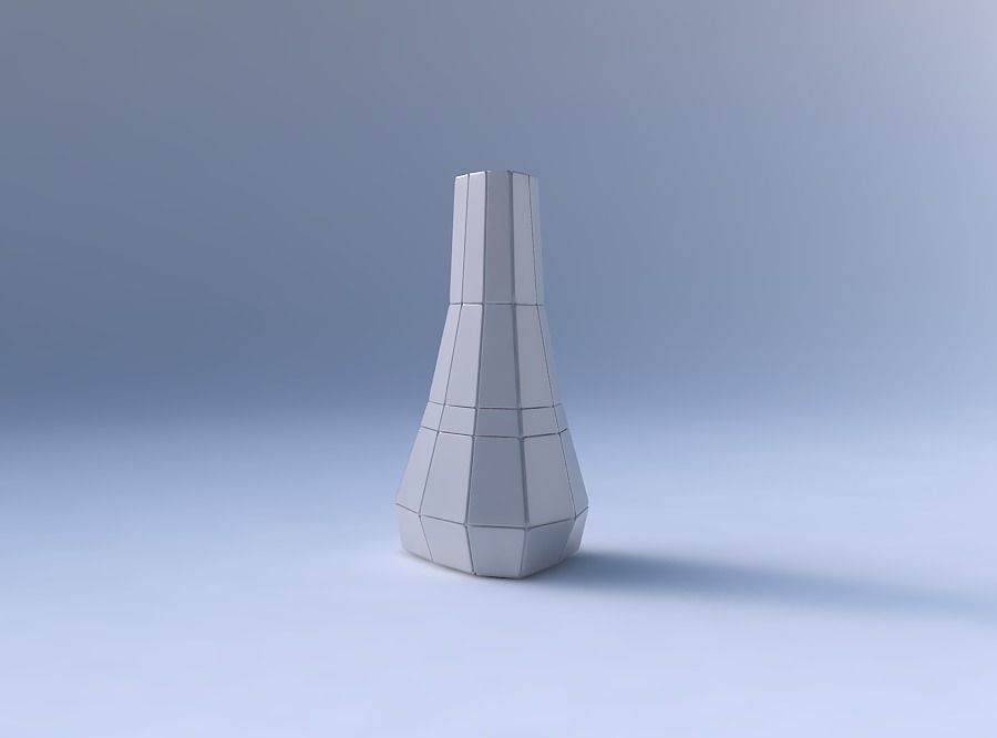Vase grounded triangle with large plates 3D print model_4