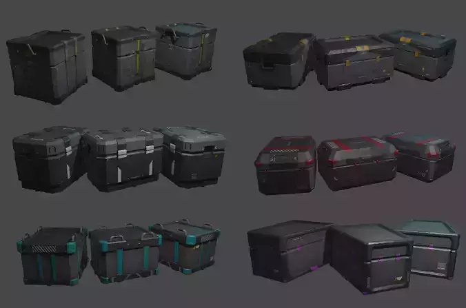 Sci-fi crates - PBR