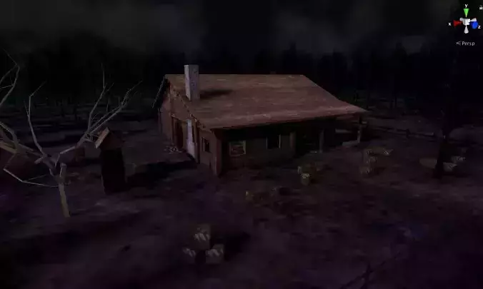 Cabin survivor - Unity 3d game ready Package - lights baked