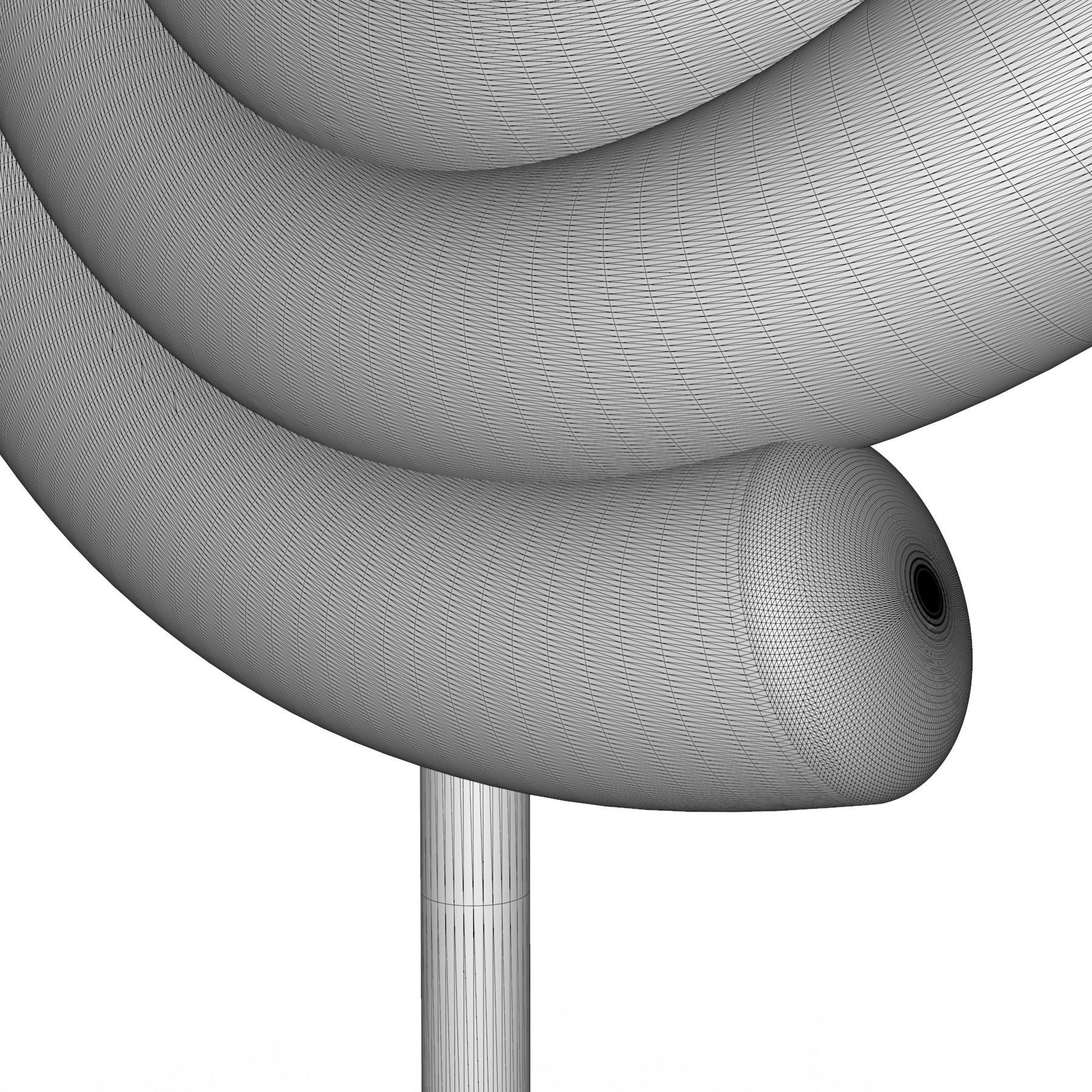 Lollipop colorful on stick 3D model_5