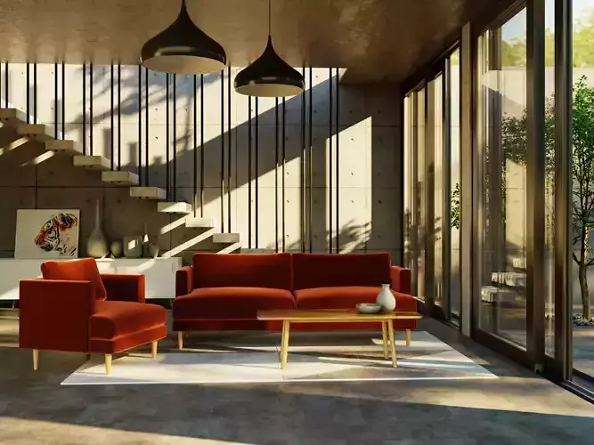 Modern Living Room  3D model