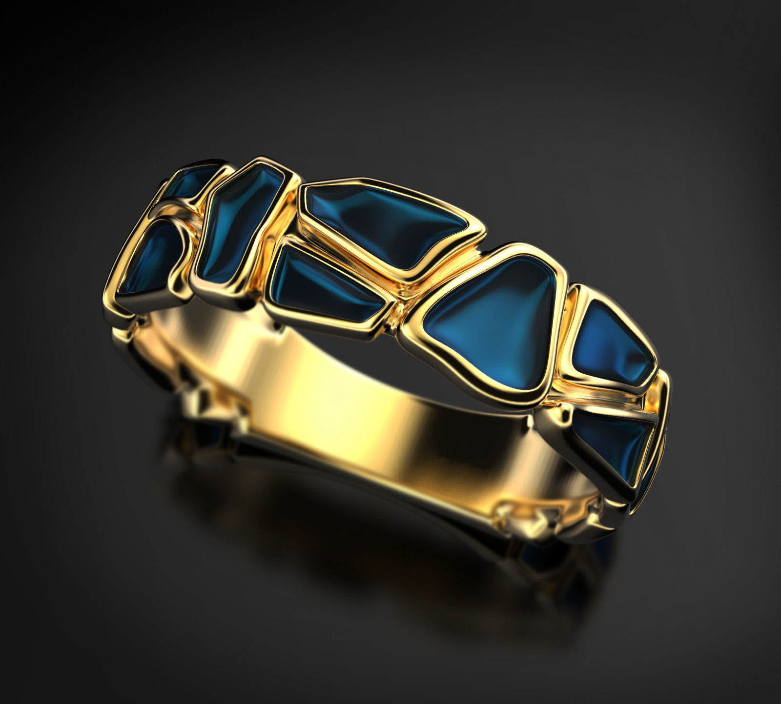 Geometry enamel ring 3D print model_2