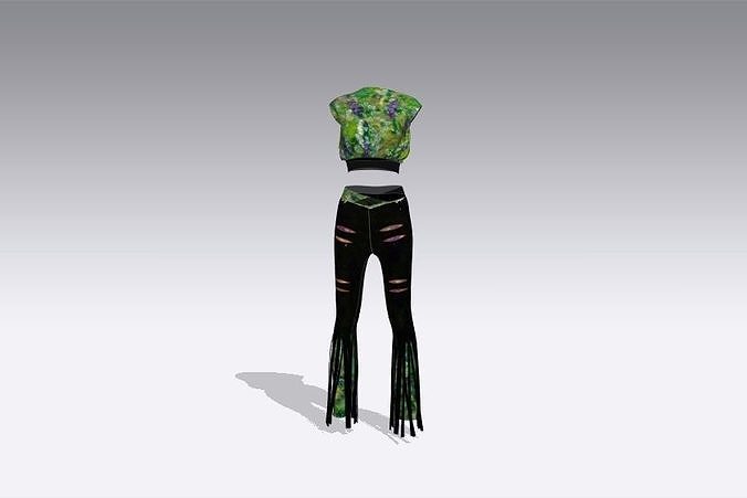 print woman top and plajo 3D print model