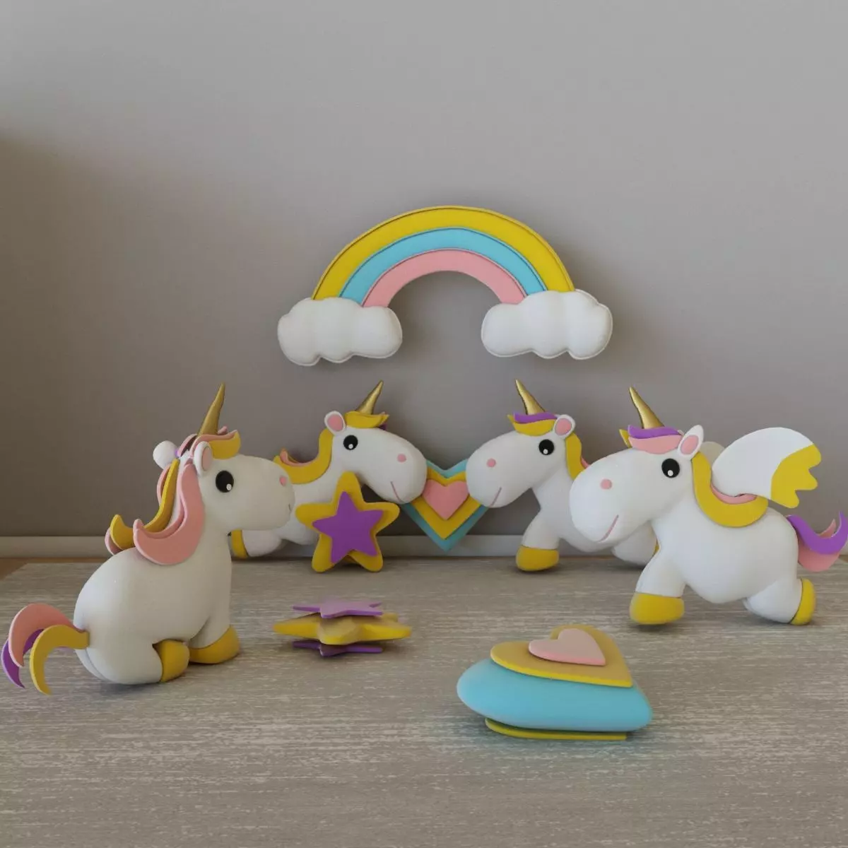 Plush - Unicorn - Pegasus 3D model