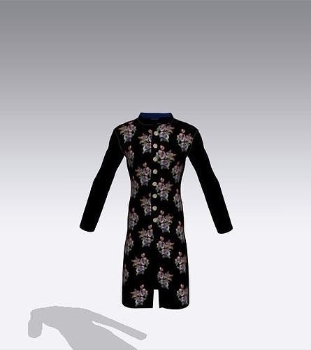 man designer sherwani 3D print model