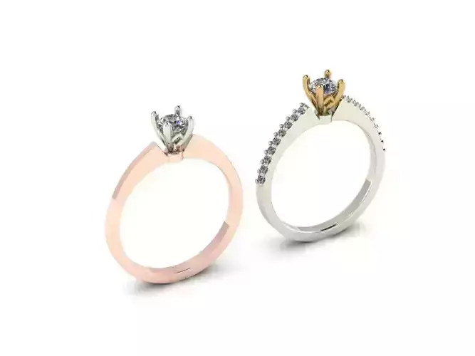 Four Prong Engagement Ring Model 2 model