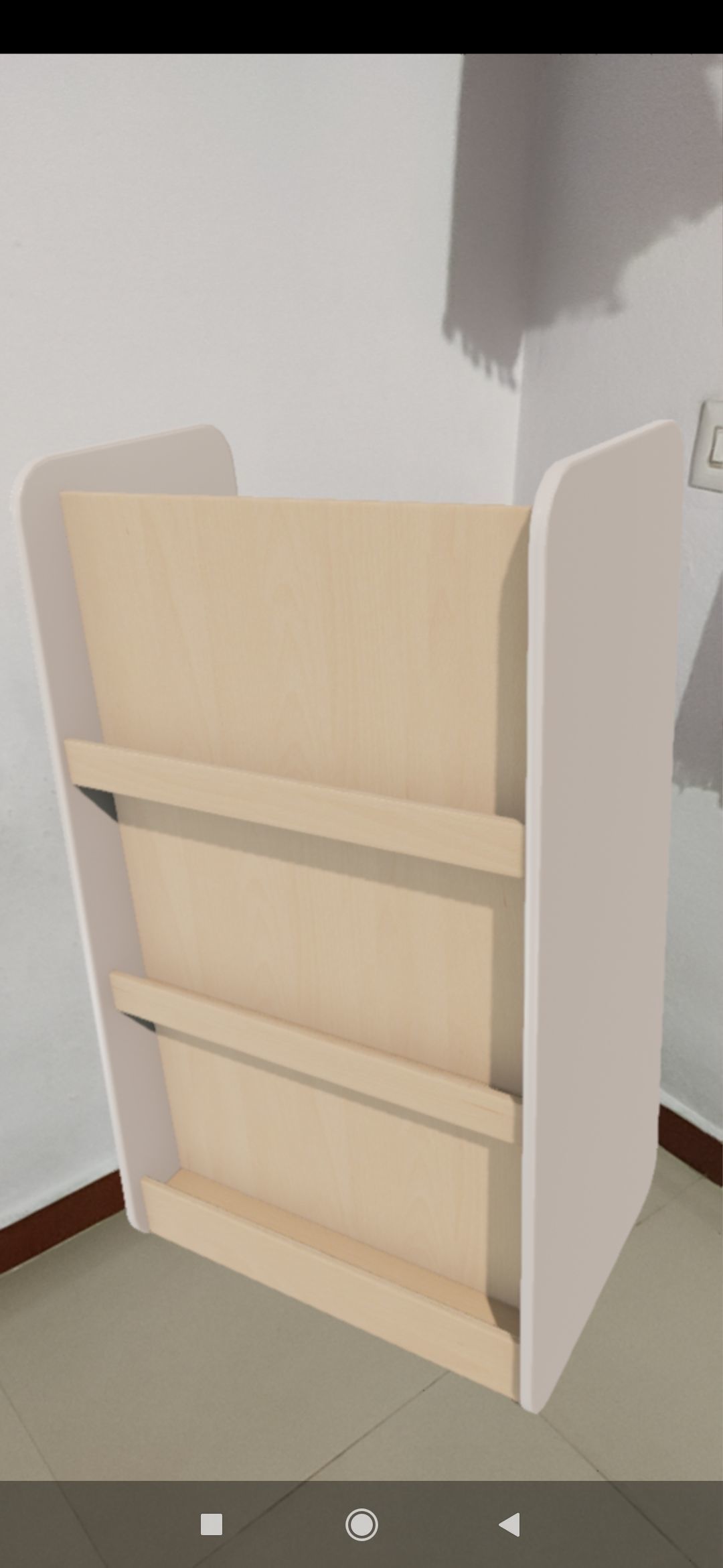 Large Shelf White Low-poly 3D model_4