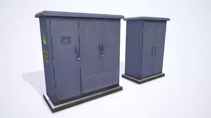 Electric Switch Box Low-poly 3D model