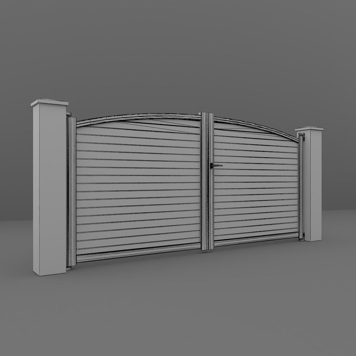 Outdoor Gate  3D model_10