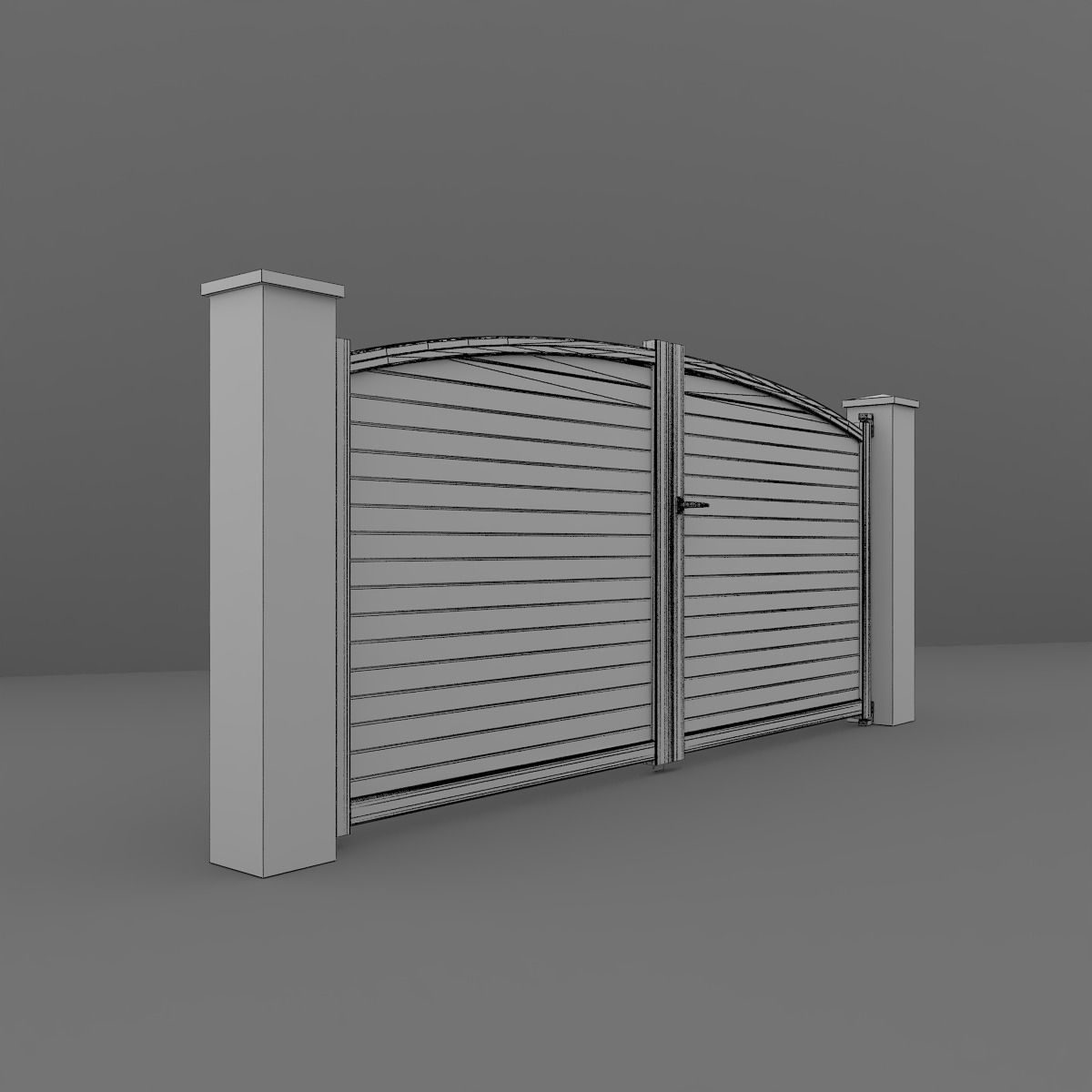 Outdoor Gate  3D model_11