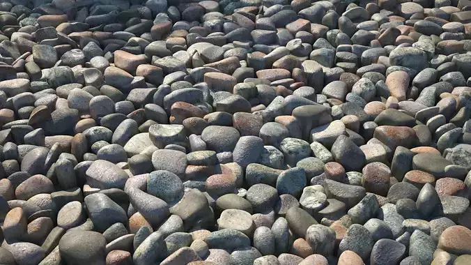 Large multi coloured pebbles stones texture Texture
