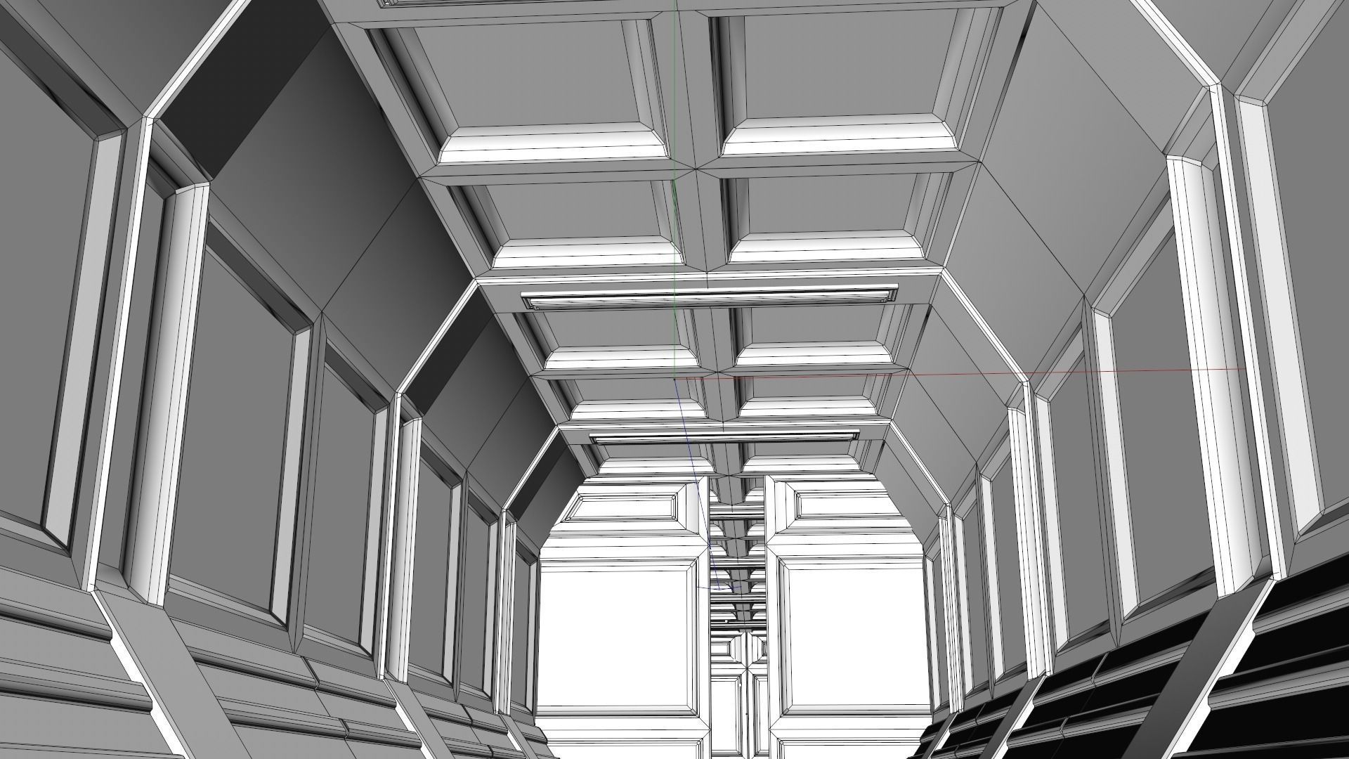 Sci Fi Corridor 3D model_17