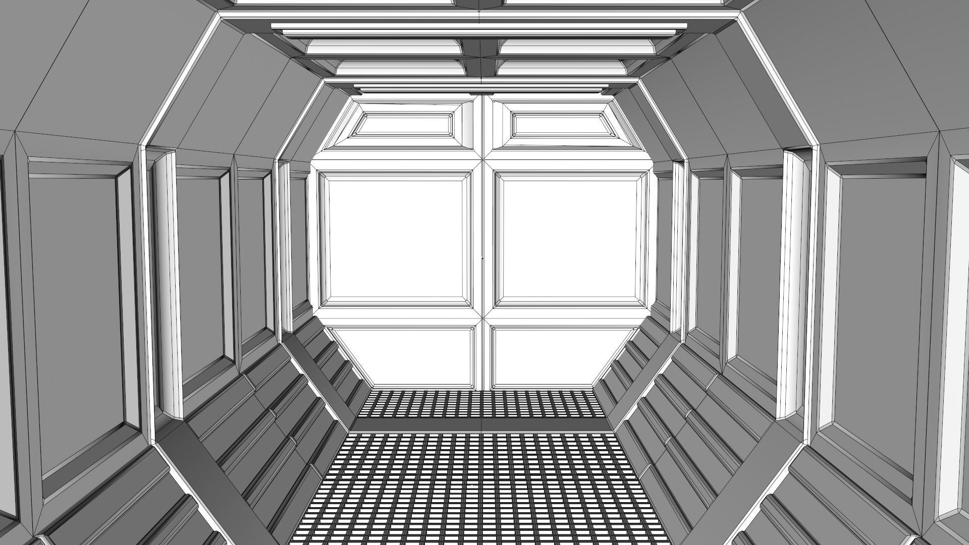 Sci Fi Corridor 3D model_6