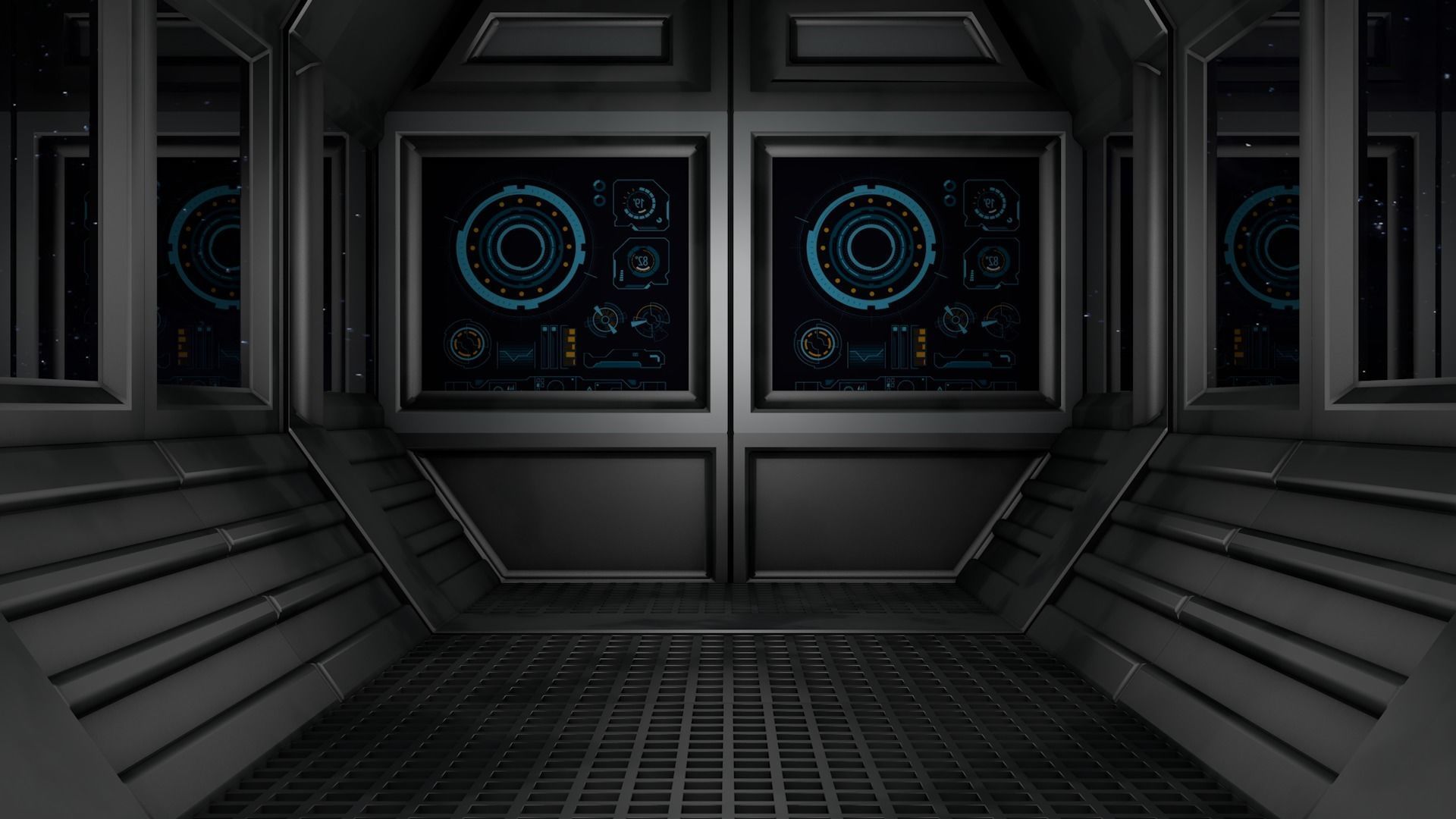 Sci Fi Corridor 3D model_4