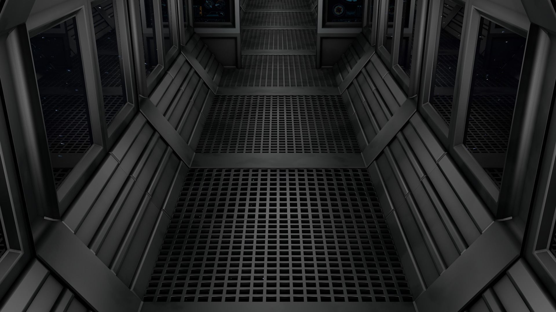 Sci Fi Corridor 3D model_1