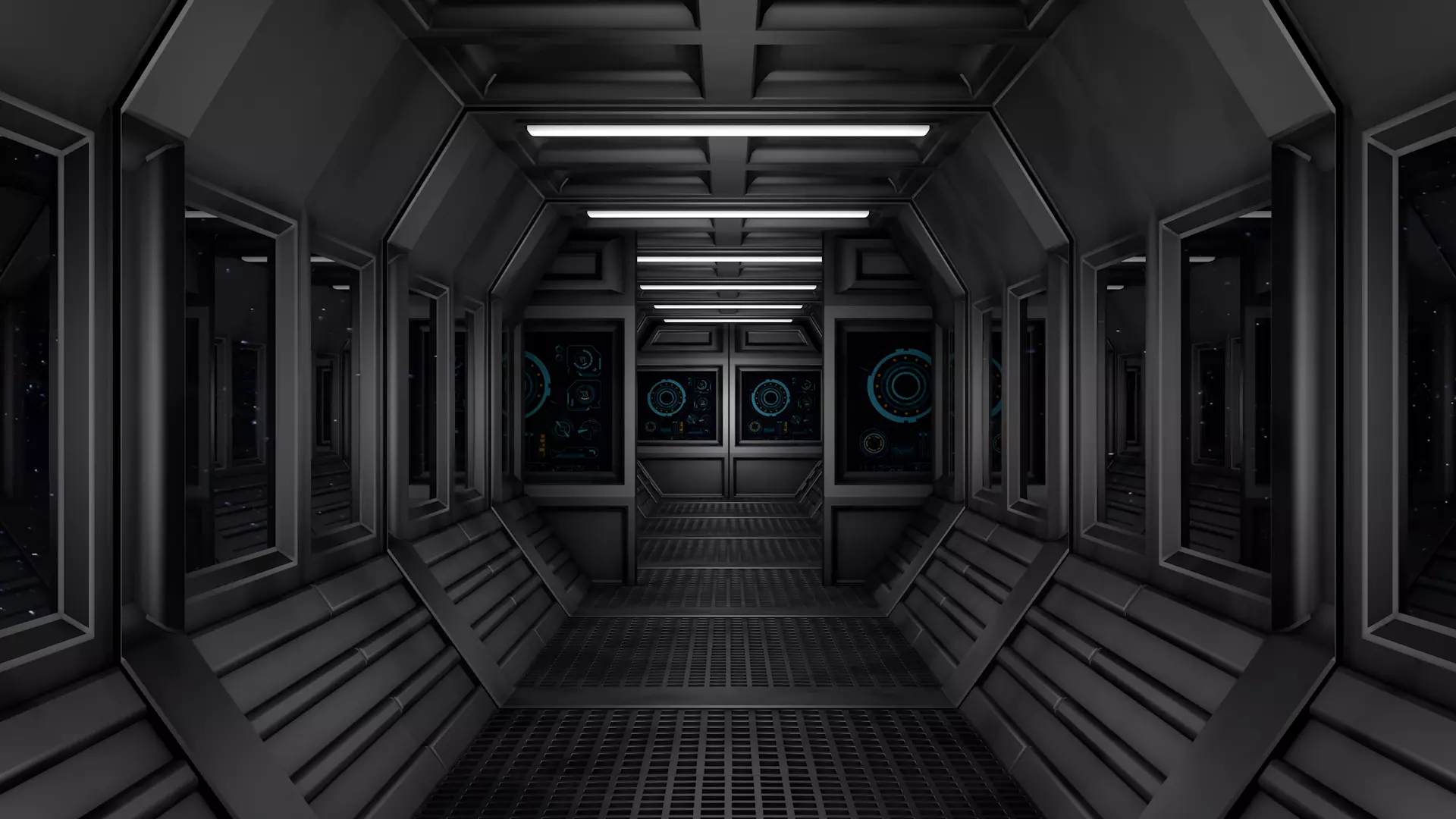 Sci Fi Corridor 3D model_0