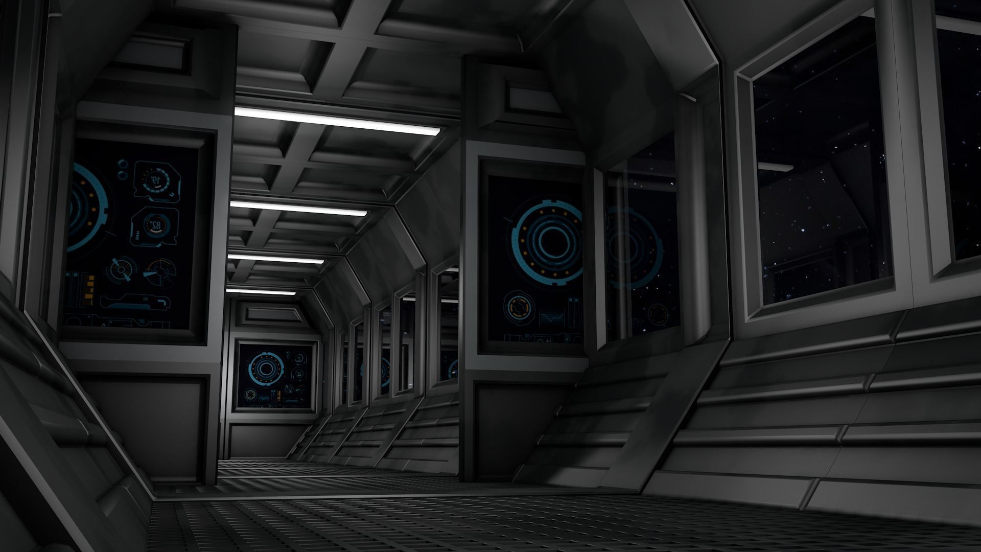 Sci Fi Corridor 3D model_3