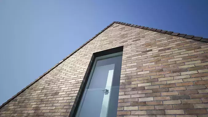 Beige rustic brick wall texture