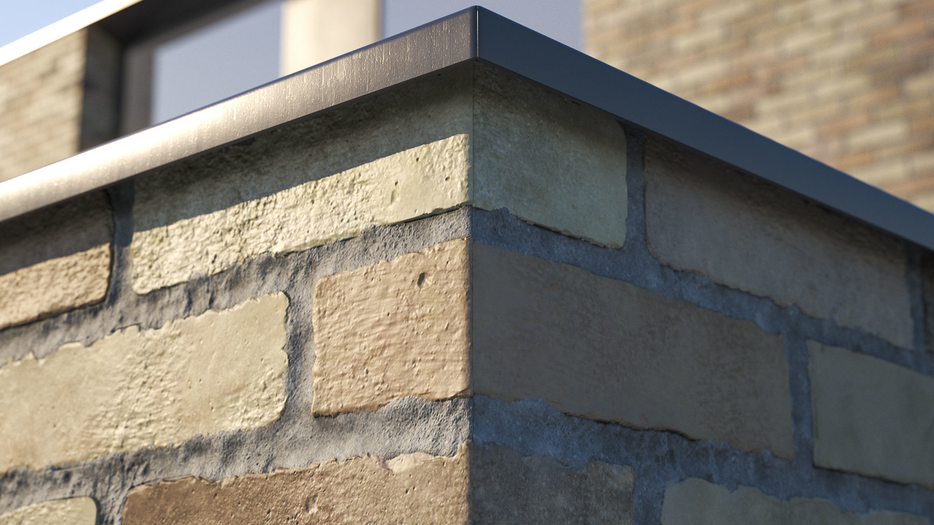 Beige rustic brick wall texture Texture_3