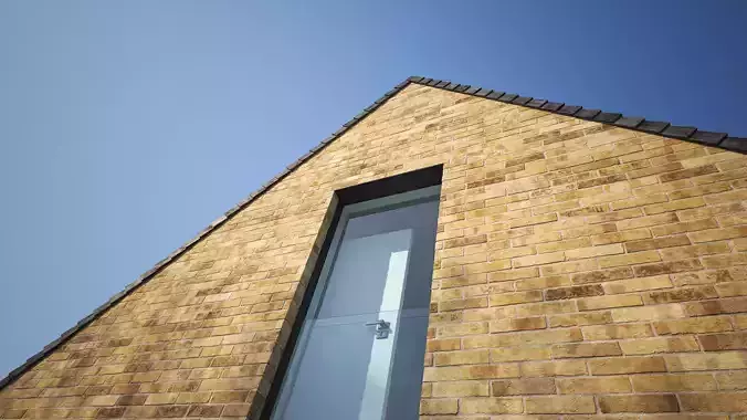 Yellow london brick wall texture