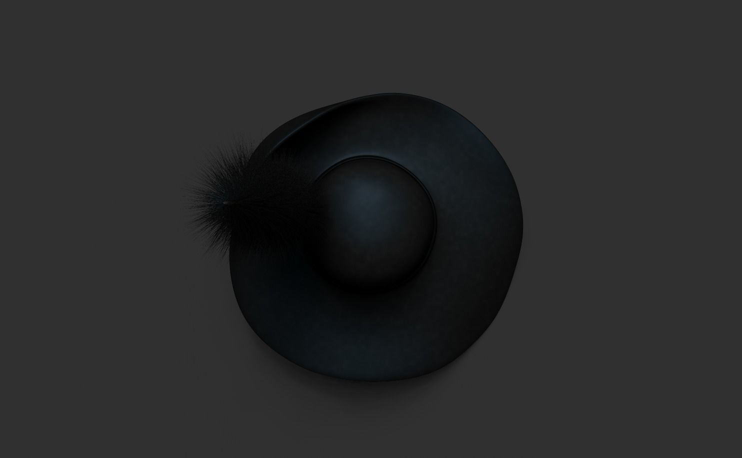 Pirate or Musketeer Hat - Character Costume Low-poly 3D model_2