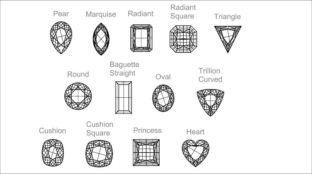 Diamond Gem Stones pack Low-poly 3D model_8