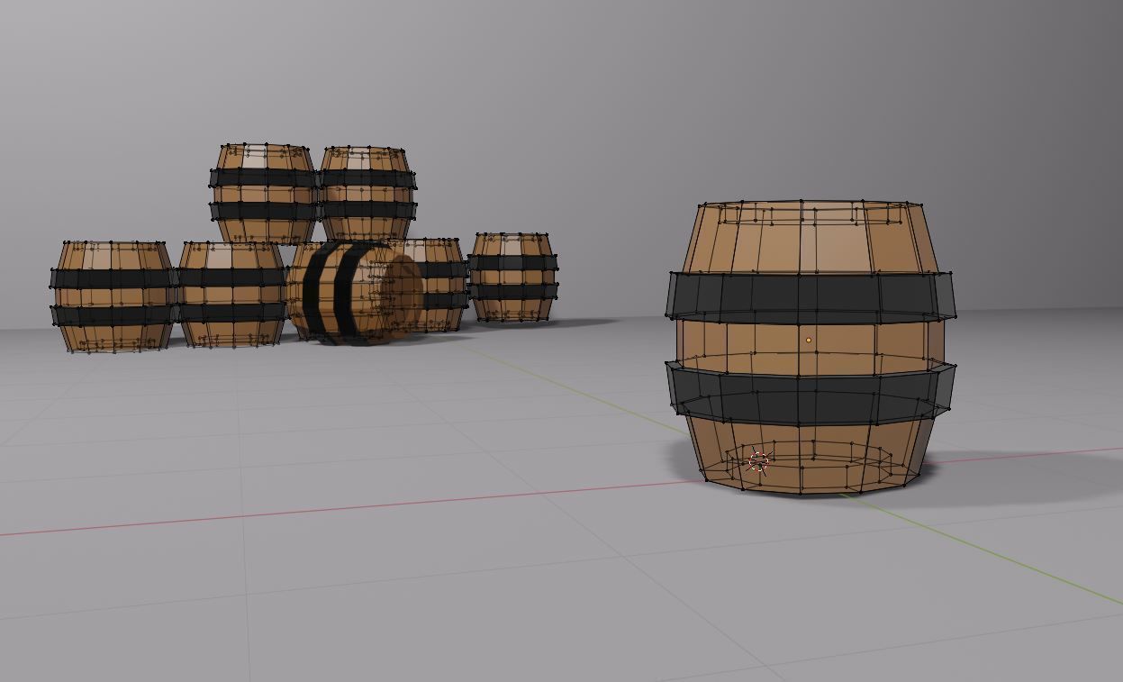Simple LowPoly Barrel - Game Barrel Low-poly 3D model_5