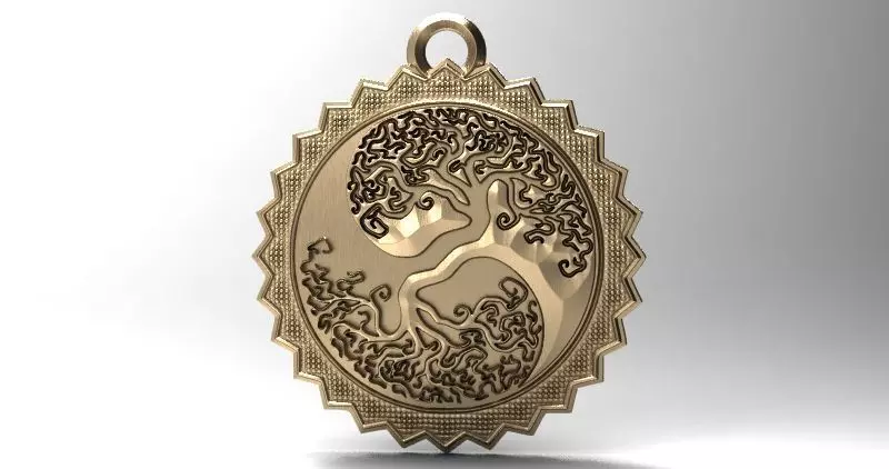 Yin yang tree pendant 1 3D print model