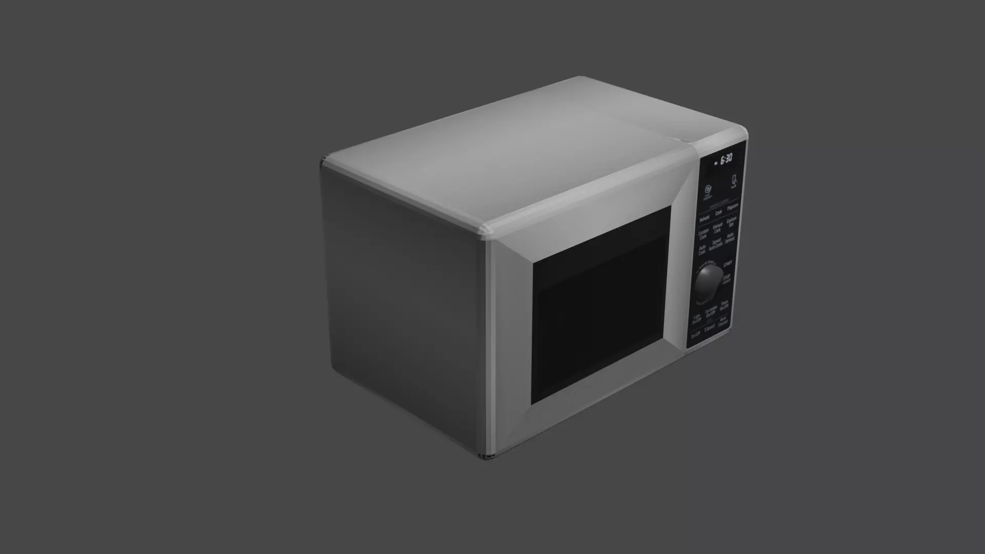 Low Poly MicroWave kitchenware Low-poly 3D model_0