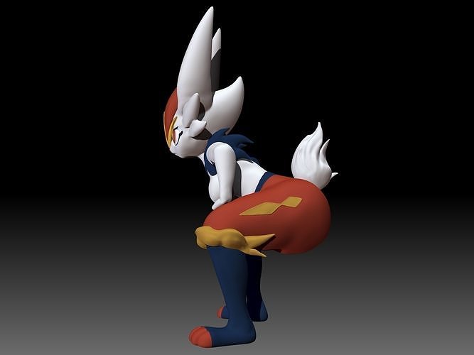 Cinderace figure 3D print model