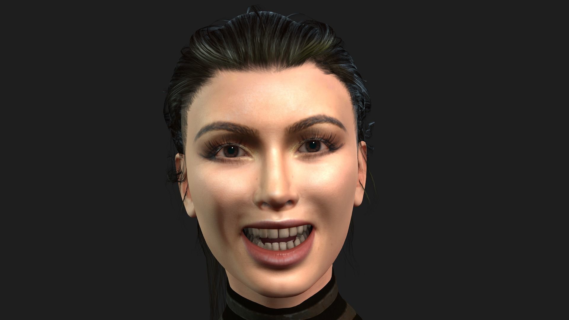 kim kardashian arabic Dancing 3D Character design  3D model 3D model_4