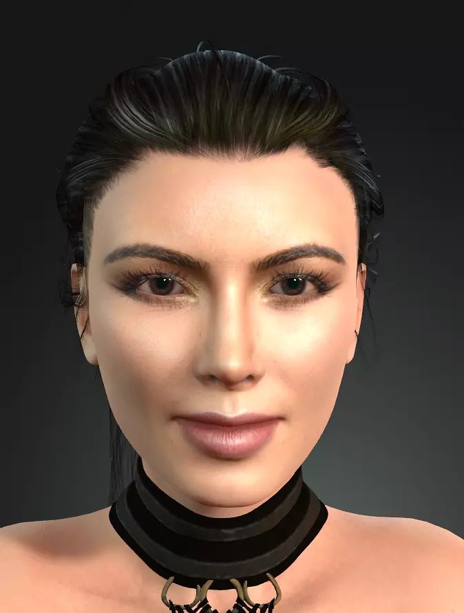 kim kardashian arabic Dancing 3D Character design  3D model 3D model_0