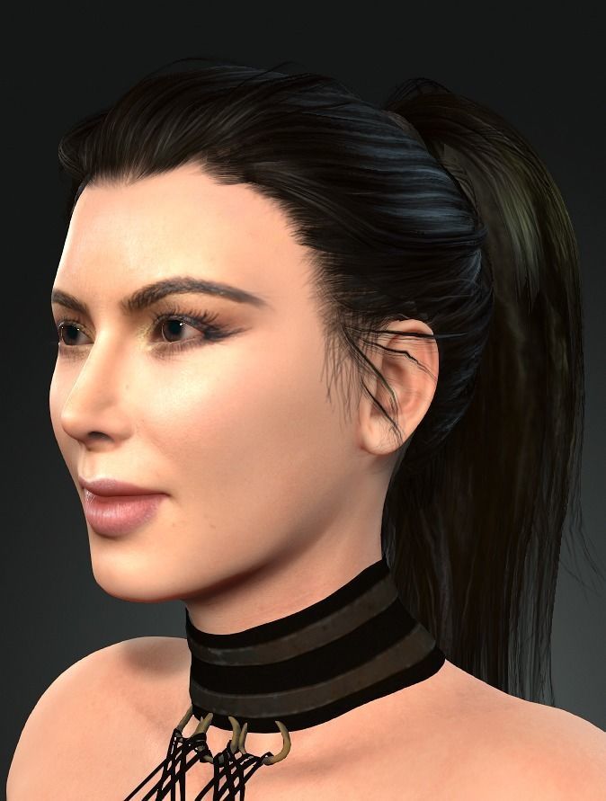 kim kardashian arabic Dancing 3D Character design  3D model 3D model_2