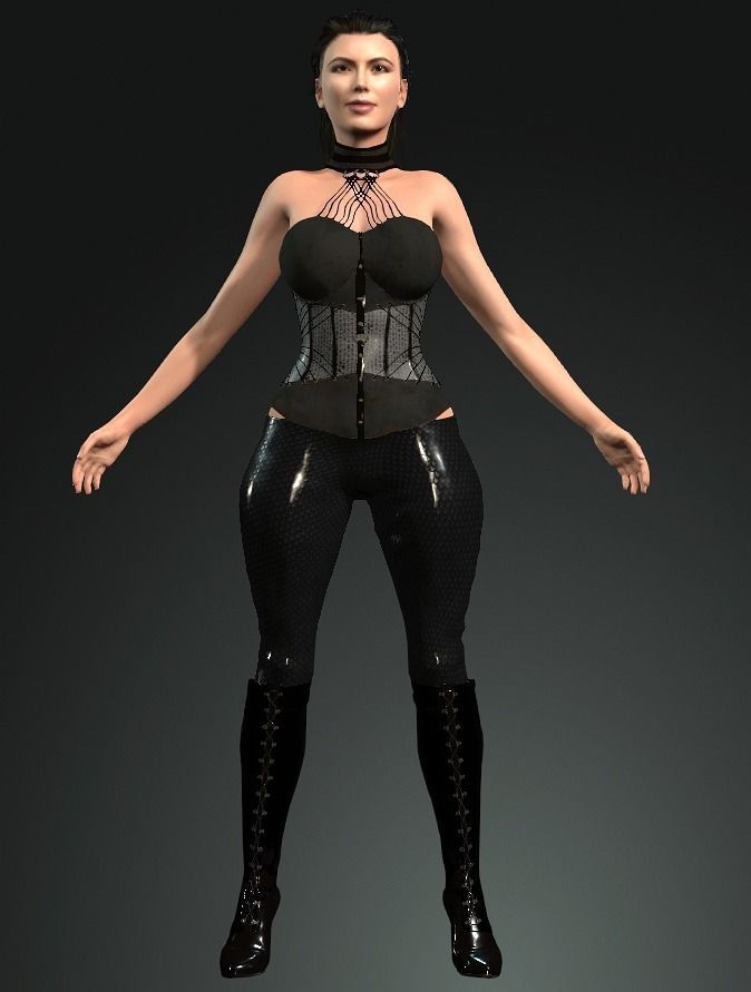 kim kardashian arabic Dancing 3D Character design  3D model 3D model_11