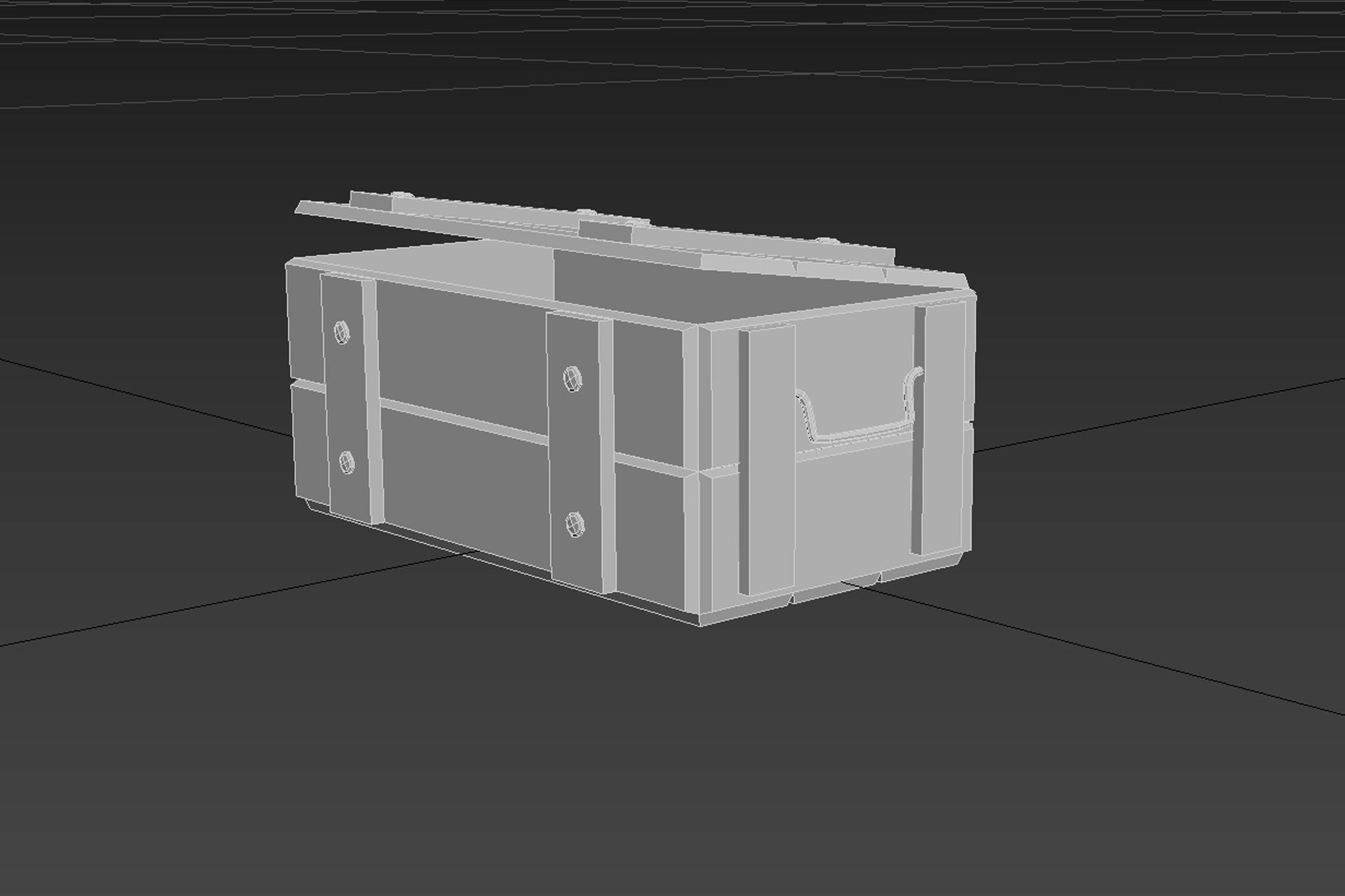 HQ PBR 4K Medieval Chest Low-poly 3D model_1