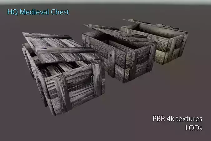 HQ PBR 4K Medieval Chest