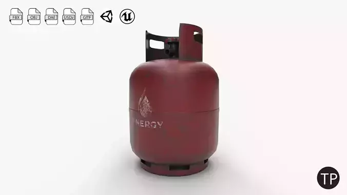 Propane Tank Low-poly 3D model