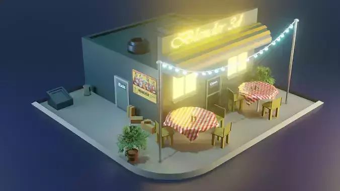 cafe with wine and a glass