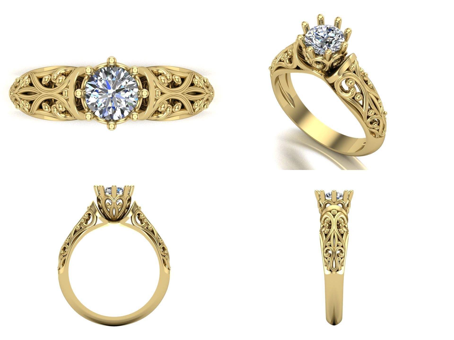 Ring bi 54 3D print model_4