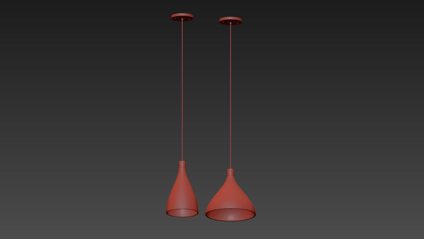 Swell Narrow and Medium Pendant Lights by Pablo Studio 3D model_3