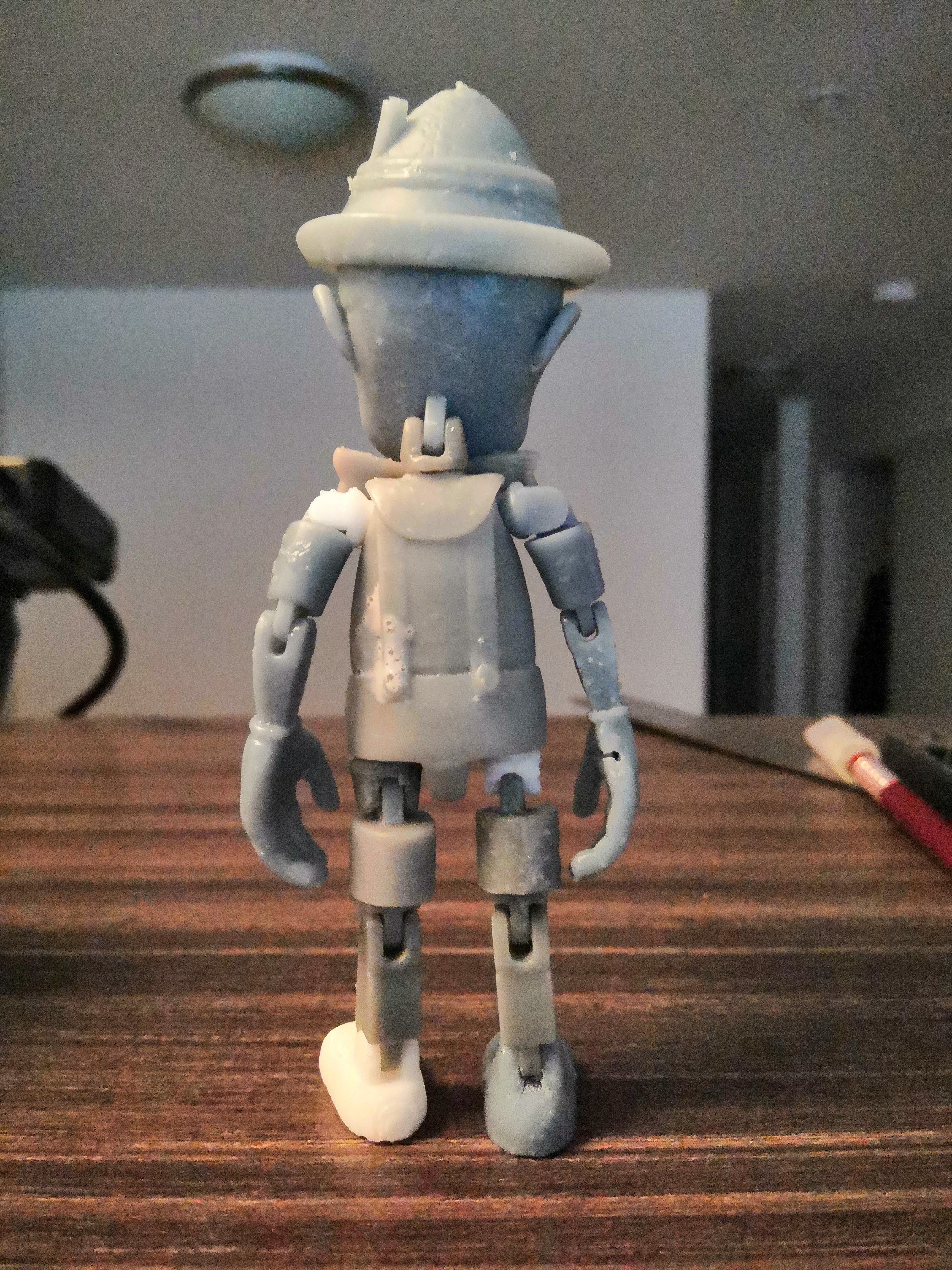 Pinocchio Articulated 3D print model_4
