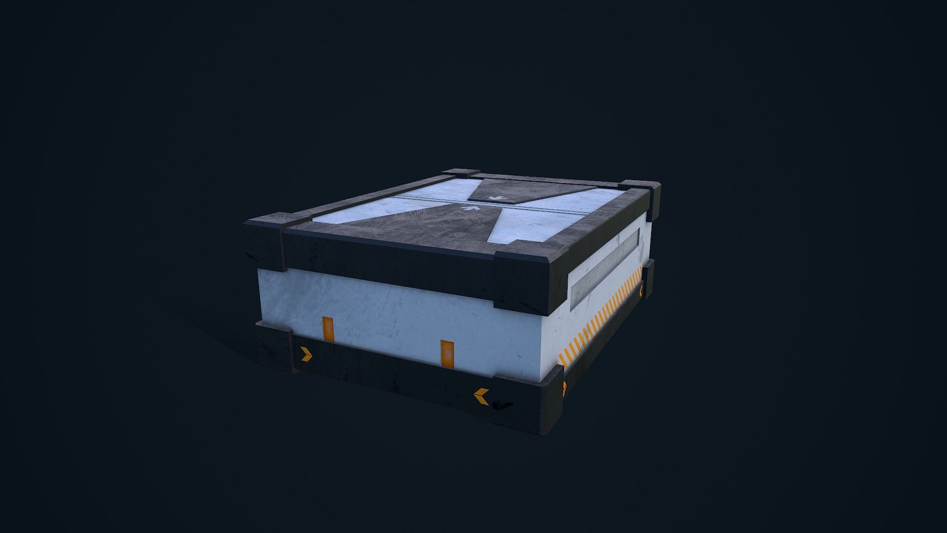 Sci-Fi Crate 02 Low-poly 3D model_4