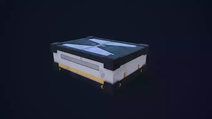 Sci-Fi Crate 02 Low-poly 3D model