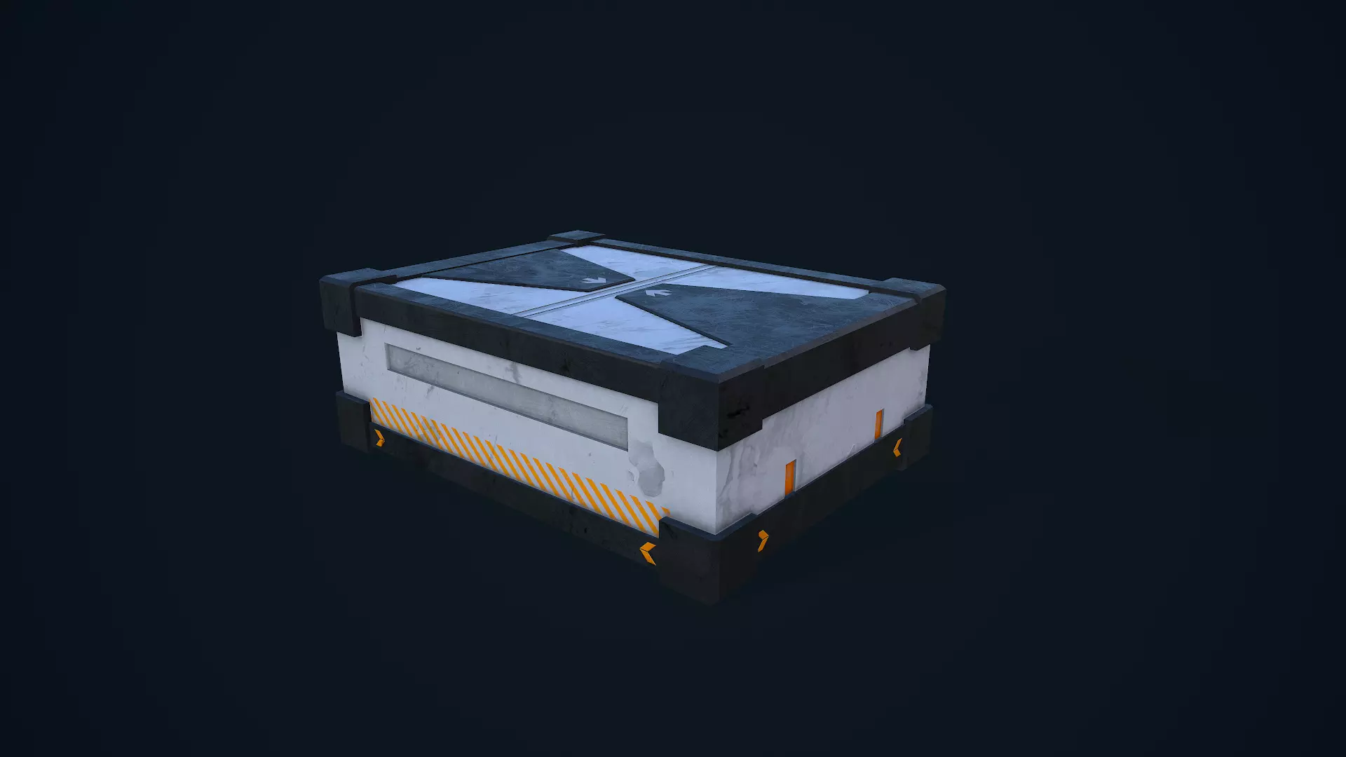 Sci-Fi Crate 02 Low-poly 3D model_0