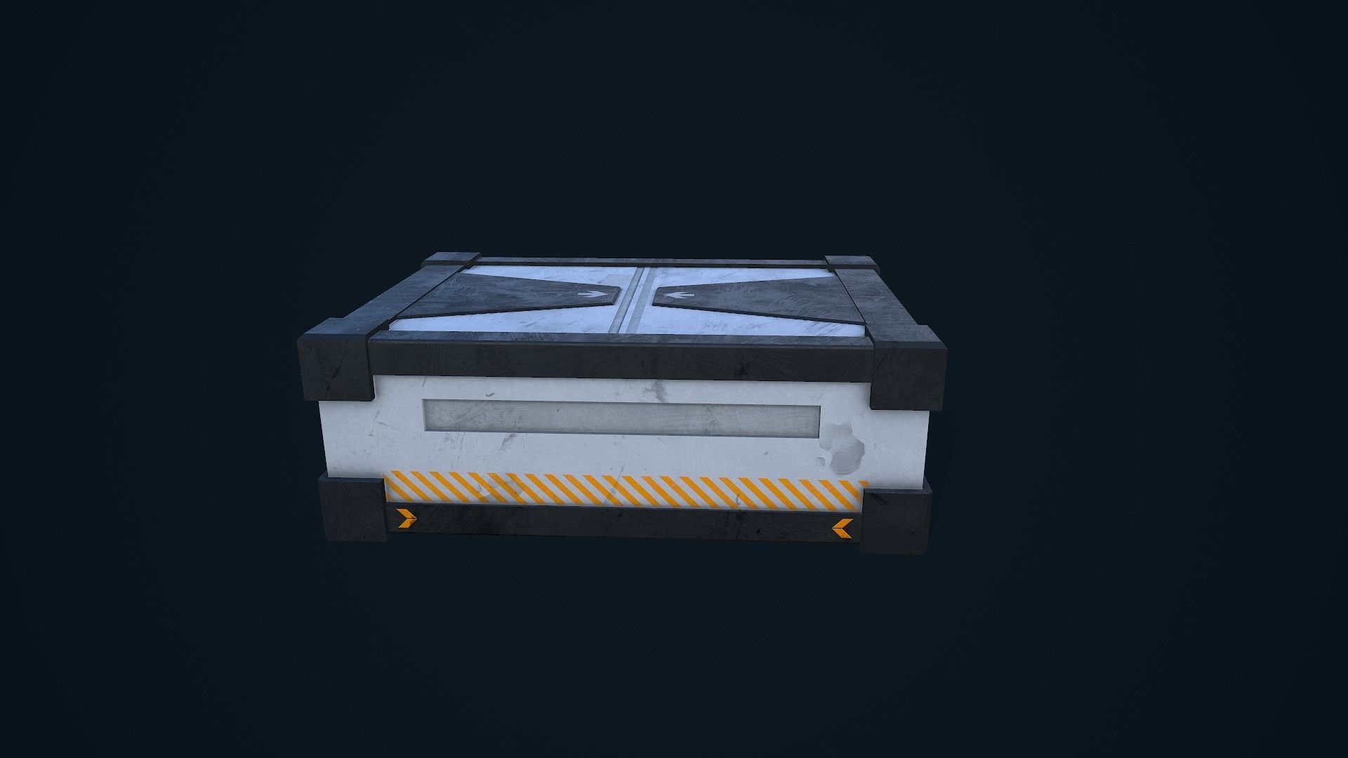 Sci-Fi Crate 02 Low-poly 3D model_2