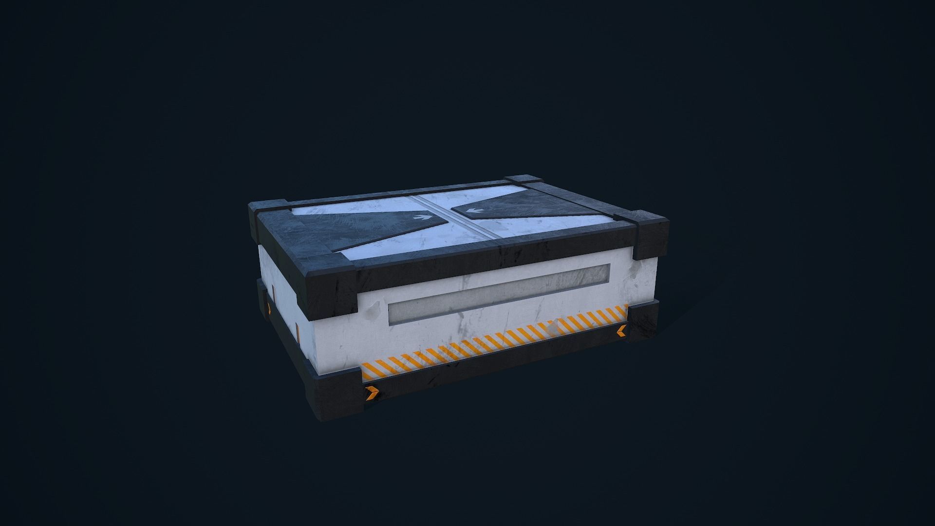 Sci-Fi Crate 02 Low-poly 3D model_14