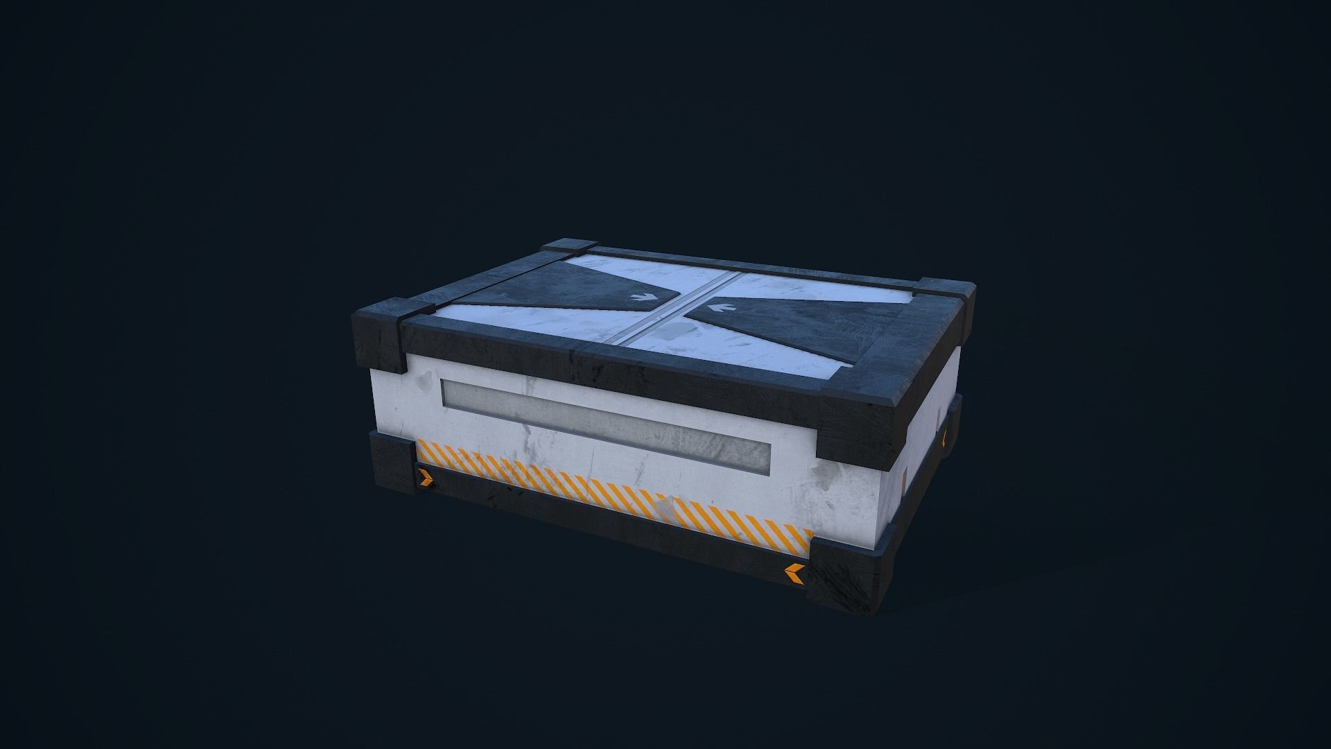 Sci-Fi Crate 02 Low-poly 3D model_7